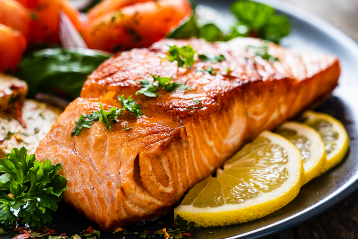 Christmas baked salmon