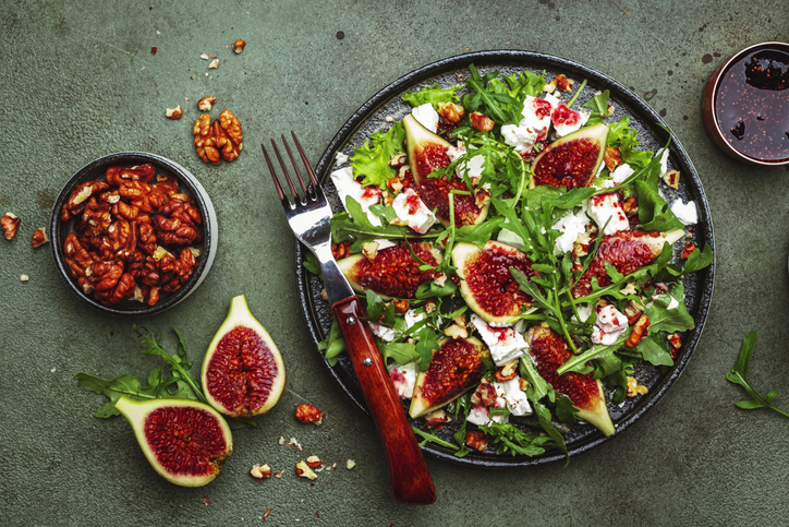 Savoury Figs peppered tart and rocket salad